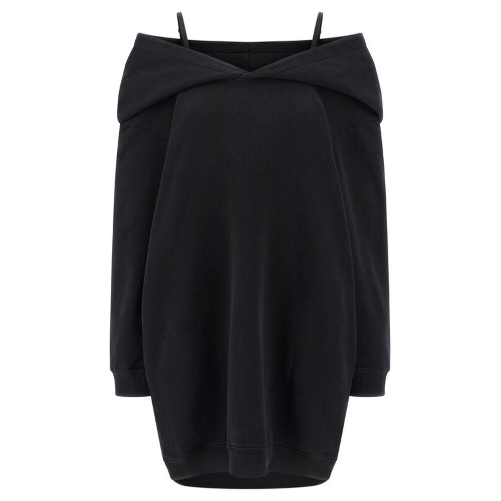 MM6 Maison Margiela Black Cotton Short Women's Dress